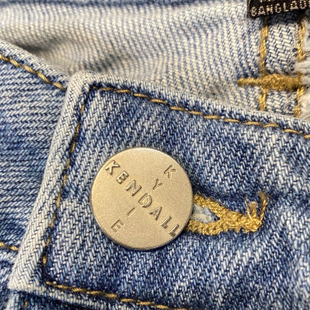 Kendall & Kylie Blue Distressed Jean Shorts - Picture 5 of 6